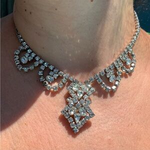 Vintage Hollywood Regency Rhinestone Demi Parure